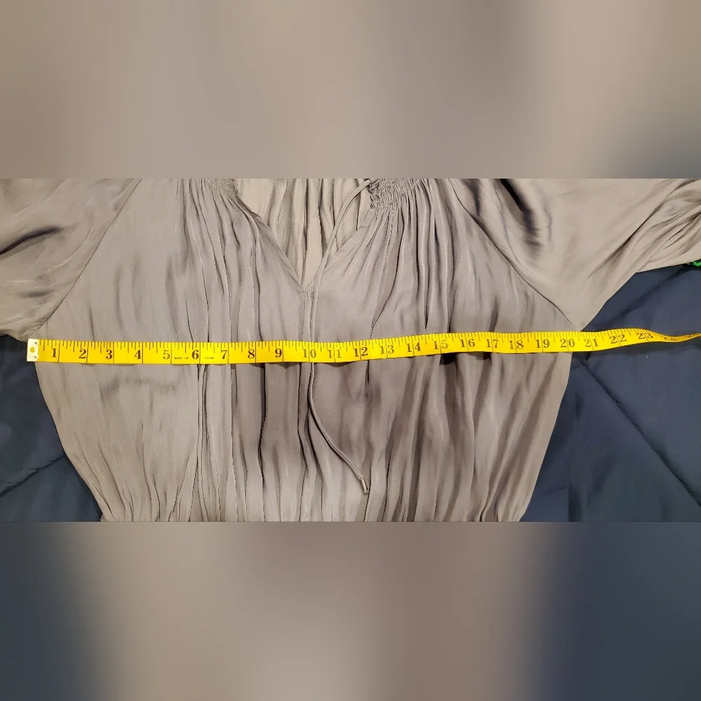 Current Air  Elegant Gray Pleated Dress Size M. - Picture 9 of 12